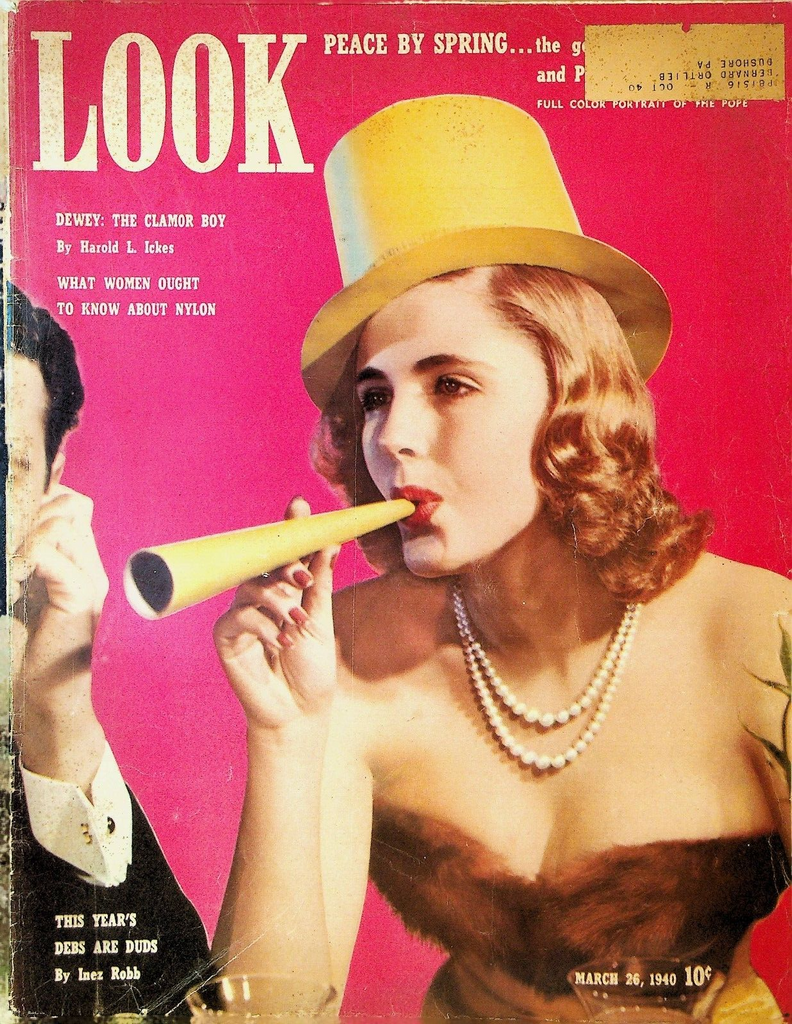 Look Magazine March 26 1940 Ty Cobb Katharine Aldridge Pope Pius XII