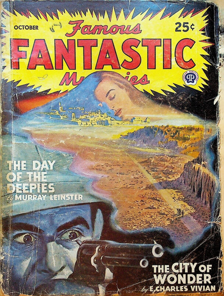 Famous Fantastic Mysteries Pulp October 1947 E Charles Vivian Murray Leinster