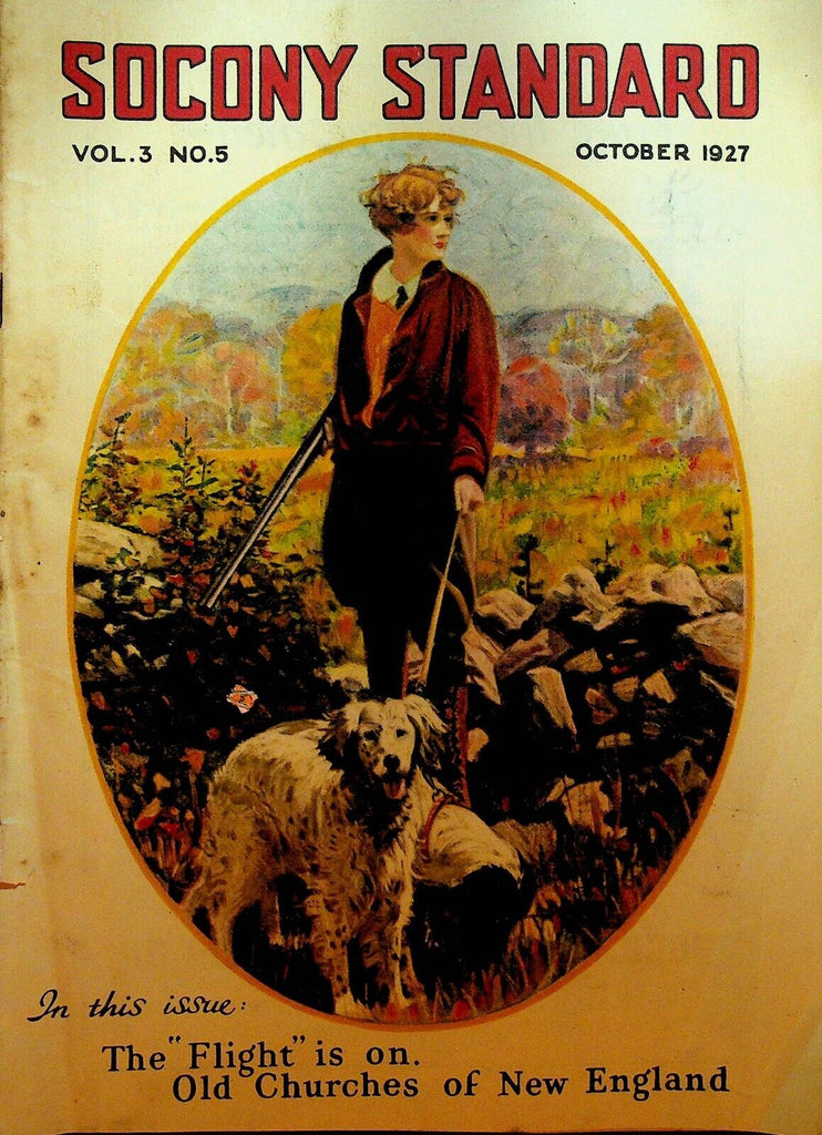 Socony Standard Magazine October 1927 Clare Briggs New England Old Churches