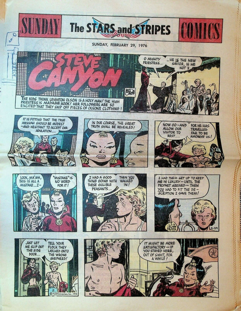 Stars & Stripes Sunday Comics February 29 1976 Steve Canyon Blondie