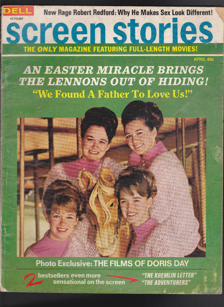 Screen Stories Robert Redford Lennon Sisters Doris Day April 1970