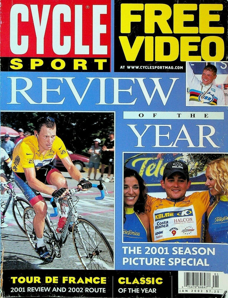 Cycle Sport Magazine January 2002 Lance Armstrong Jan Ullirch Paolo Bettini