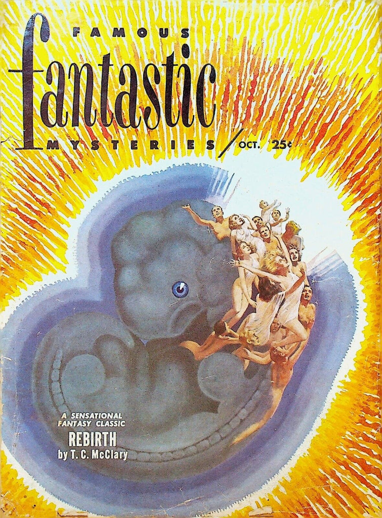 Famous Fantastic Mysteries Pulp October 1951 Robert Bloch TC McClary
