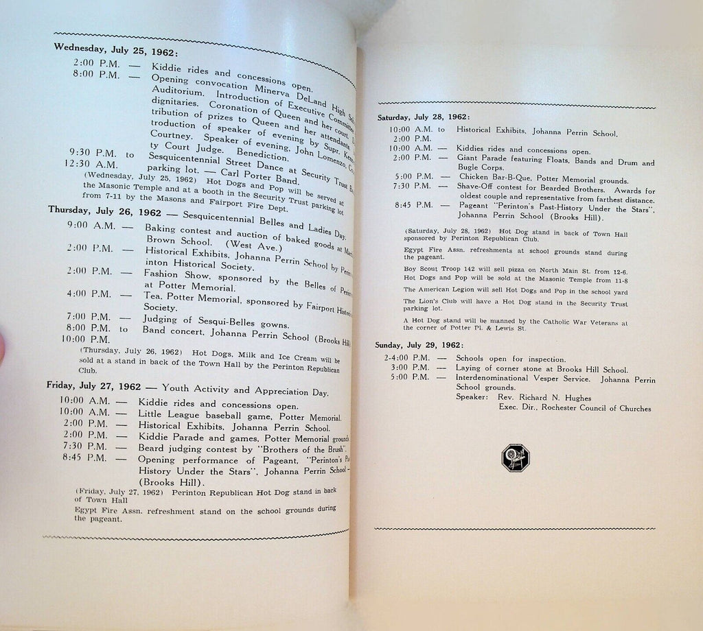 Perinton's Heritage Perinton NY Sesquicentennial 1962 Book Upstate New York