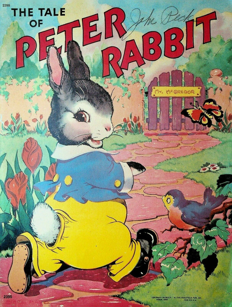 The Tale of Peter Rabbit 1942 Saalfield #2395
