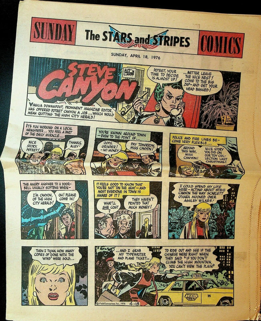 Stars & Stripes Sunday Newspaper Comic Section April 18 1976 Prince Valiant BC