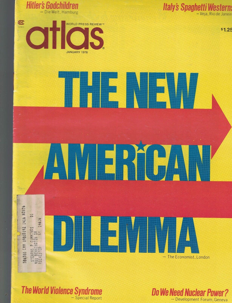 Atlas Magazine January 1976 Italy's Spaghetti Westerns Japanese Red Army
