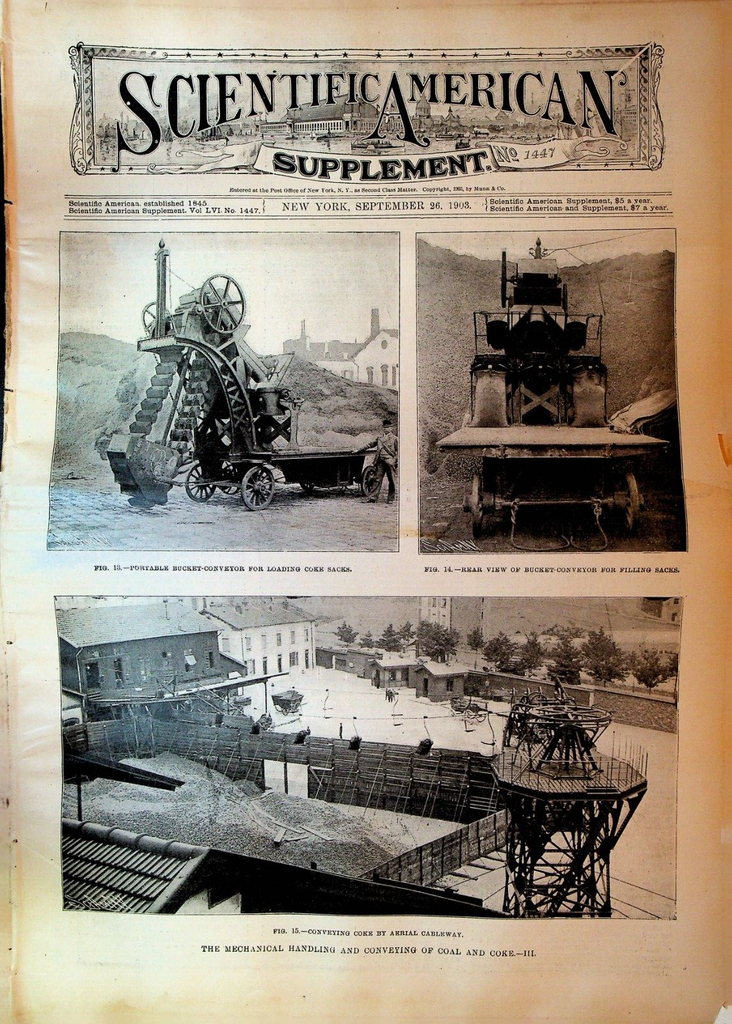 Scientific American Supplement September 26 1903 Mechanical Coal Handling
