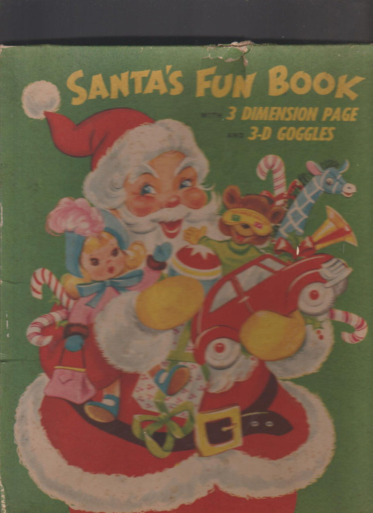 Santa's Fun Book in Box 1954 White Plains Greeting Card Corp