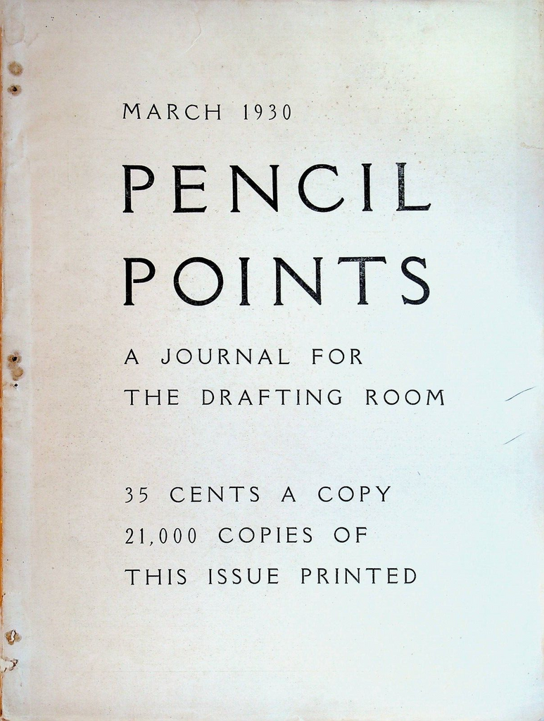 Pencil Points Magazine March 1930 Architecture Art Deco Ads