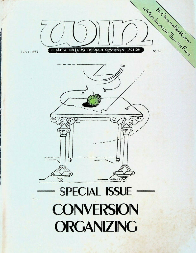Win Magazine July 1 1981 Lucas Aerospace Julie Maas War Tax Resisters