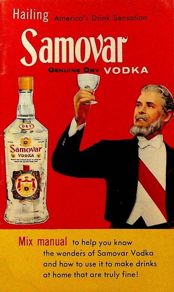 Samovar Vodka Mixer Mixology Bar Recipe Booklets 1950s