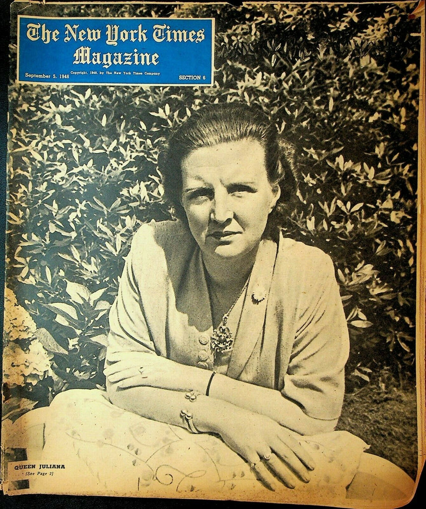 New York Times Magazine September 5 1948 Queen Juliana Netherlands Polo