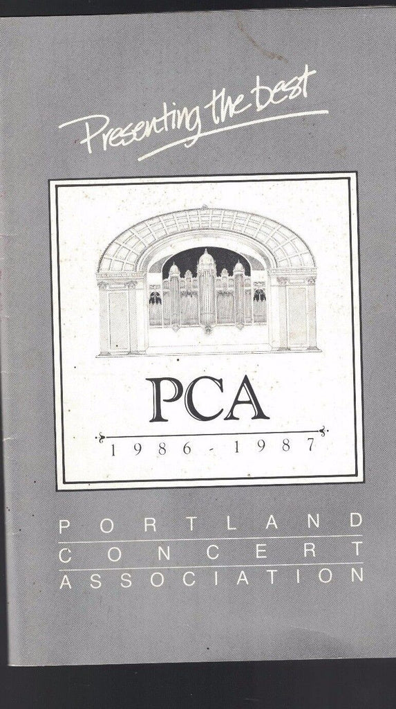 PCA Portland Concert Association Program 1987 Marcel Marceau Mime