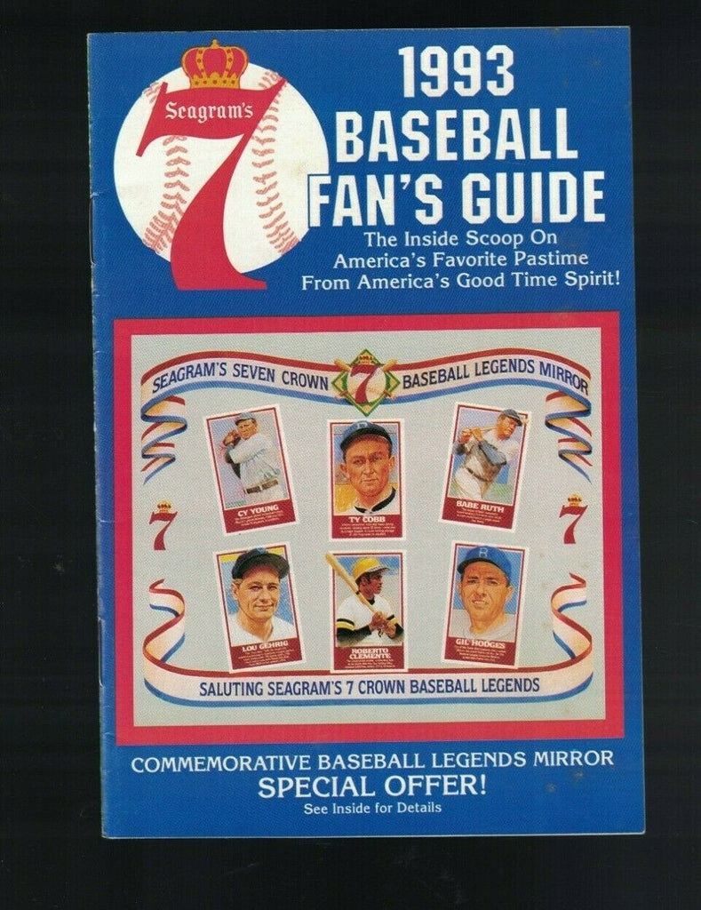 Seagram's 7 1993 Baseball Fan's Guide America's Pastime & Good Times Spirit