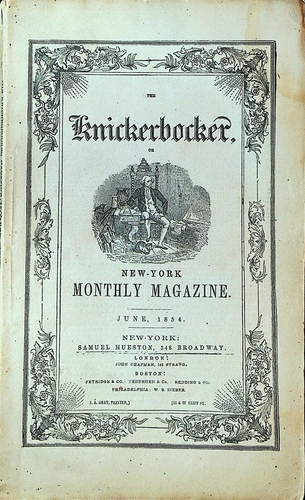 Knickerbocker Monthly Magazine June 1854 William Pitt Yuba Switzerland