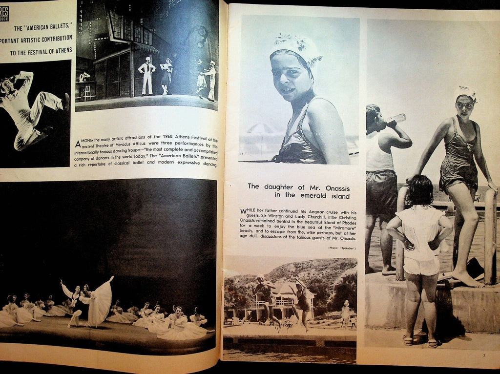 Pictures From Greece Magazine October 1960 Christina Onassis Spyros Phocas