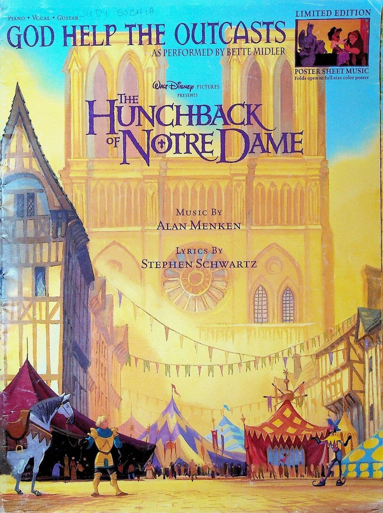 Walt Disney's Hunchback of Notre Dame God Help the Outcasts Sheet Music 1996