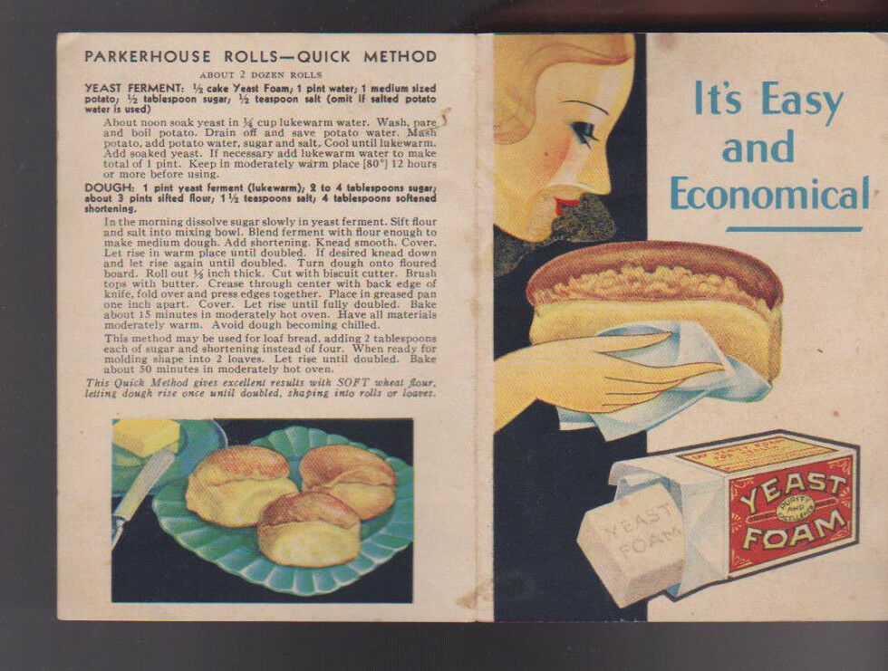 Yeast Foam 1930s ART DECO ad booklet It's Easy & Economical Northwestern Yeast