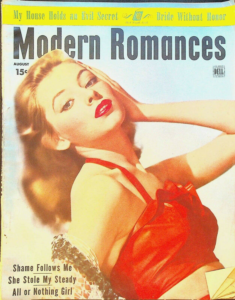 Modern Romances August 1948 Pagano Mutiny on a Honeymoon Tempt Me Not