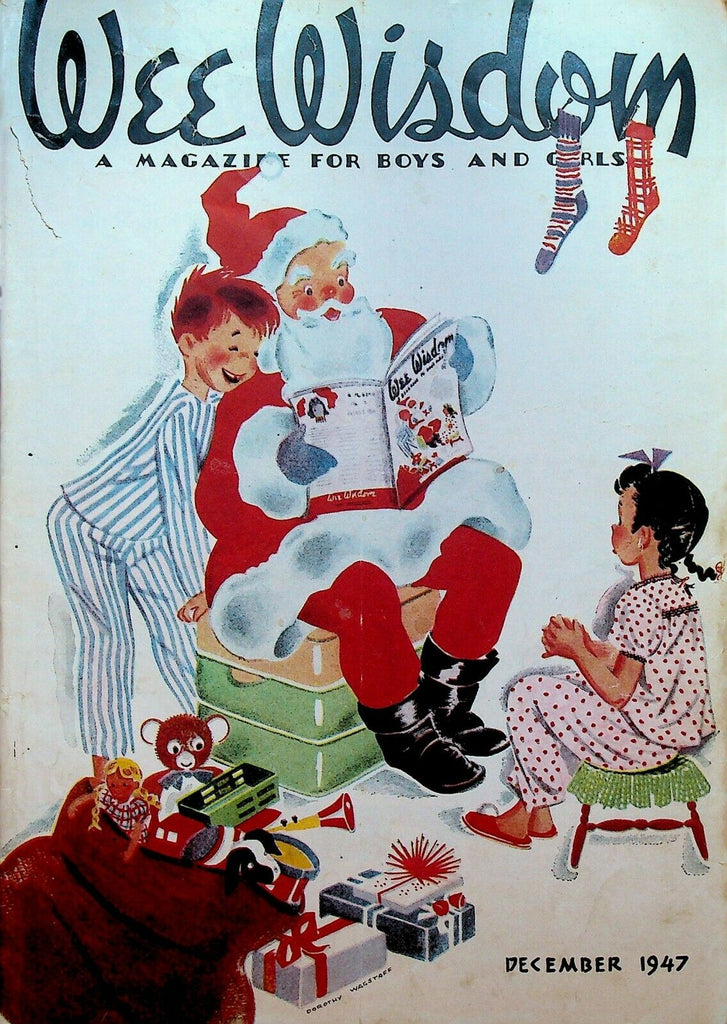 Wee Wisdom December 1947 Santa Claus Infinity Cover Dorothy Wagstaff