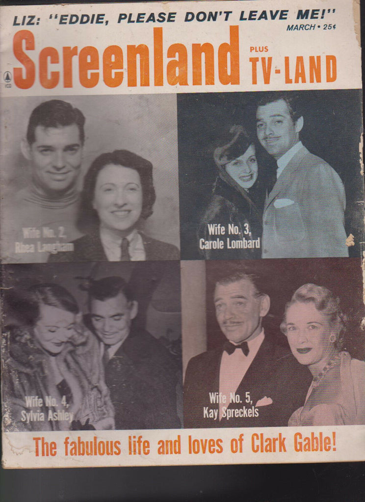 Screenland March 1961 Clark Gable Liz Taylor Nancy Kwan Natalie Wood
