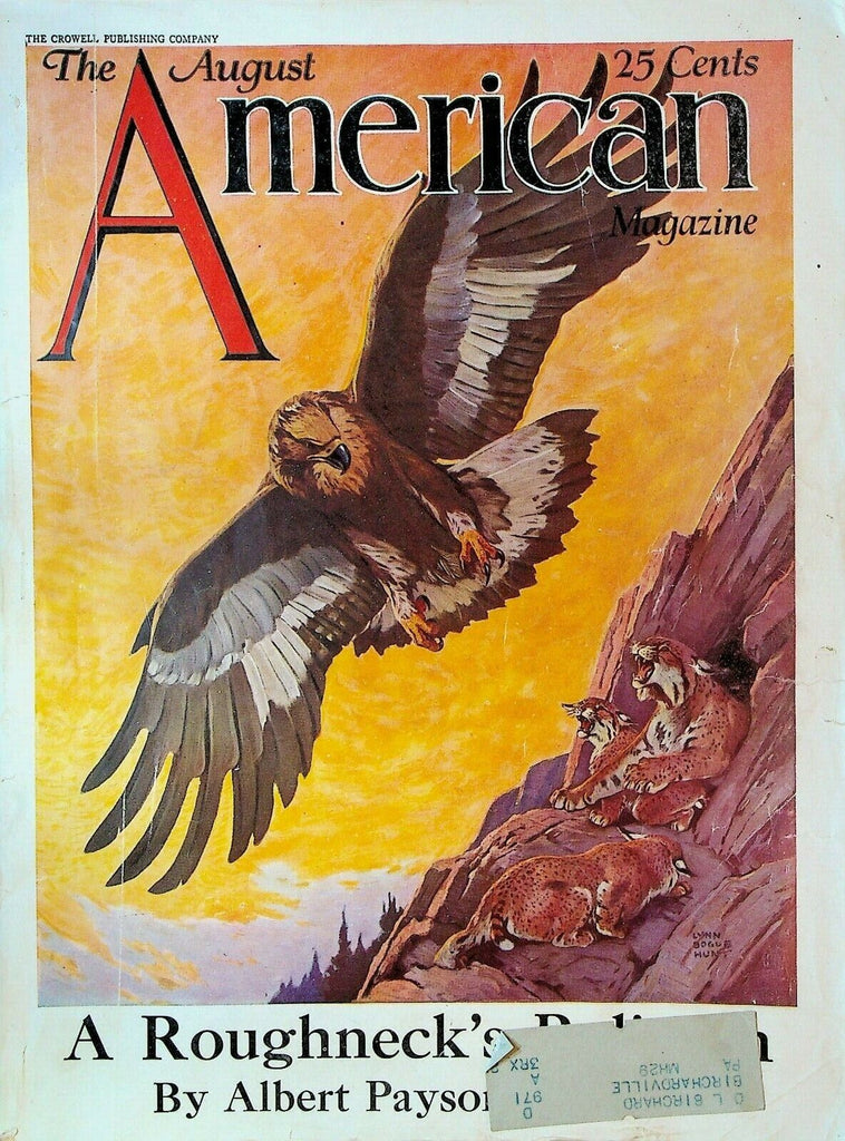 American Magazine August 1928 Albert Payson Terhune Zane Grey Irwin Chanin