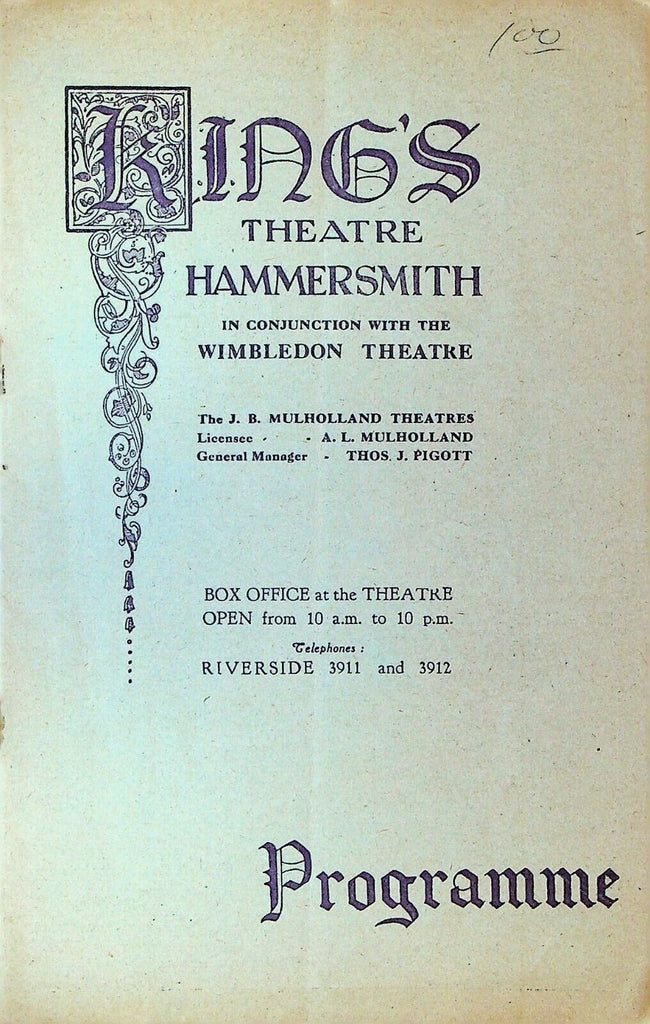 Late Night Final 1932 Program Louise Hampton Godfrey Tearle King's Theatre