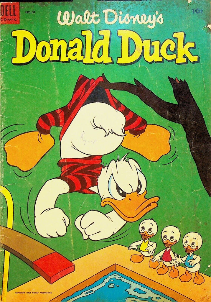 Donald Duck 31 Dell Comics 1953 Diving Board Swimming Pool