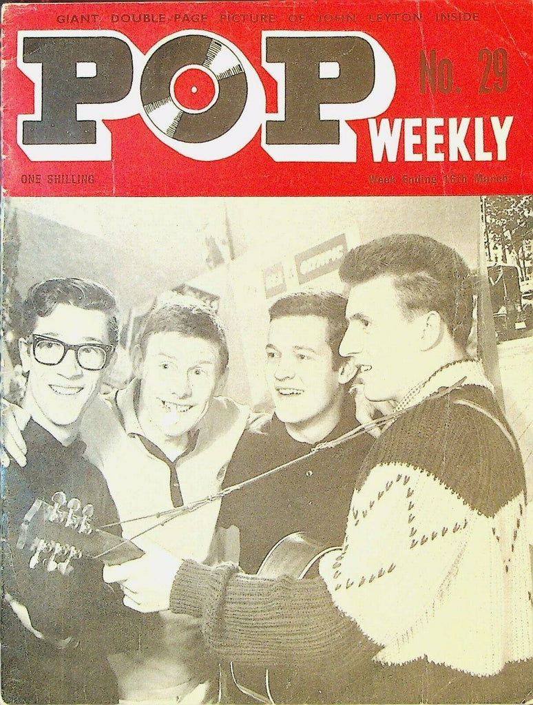 Pop Weekly #29 March 16 1963 John Leyton Brenda Lee Elvis Presley Cliff Richard