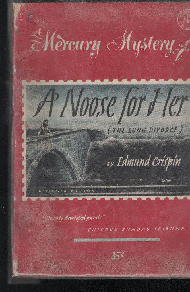 A Noose for Her by Edmund Crispin 1951 Mercury Mystery Book