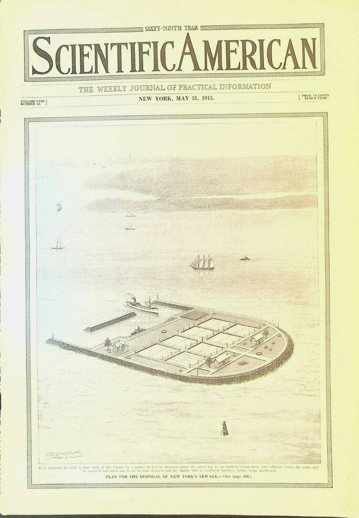 Scientific American May 31 1913 Airship Battleship Rio de Janeiro Motor Vehicles
