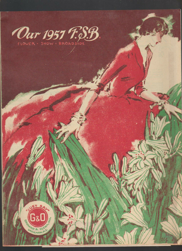 1957 FSB Flower Show Broadside 1957 Goulard & Olena Skillman NJ Catalog