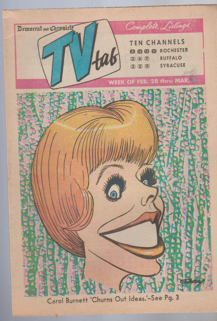 Democrat & Chronicle TV Tab February 28 1971 Carol Burnett