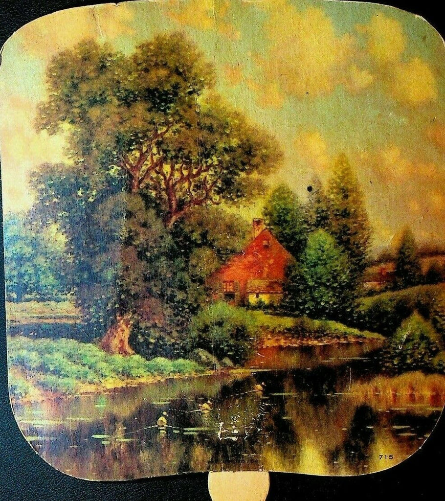 Advertising Fan Abel's Seed House Reading House in Woods