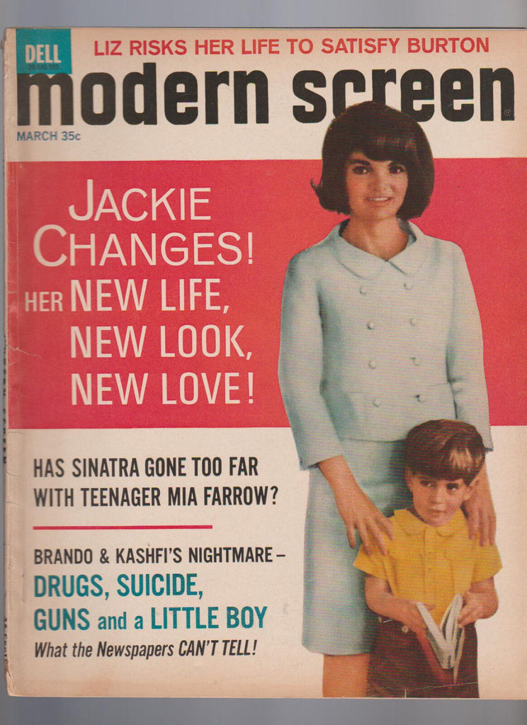 Modern Screen Magazine March 1965 Jackie Kennedy Mia Farrow Frank Sinatra