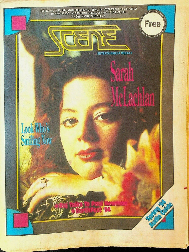 Cleveland Scene Magazine April 21 1994 Paul Newman Sarah McLachlan