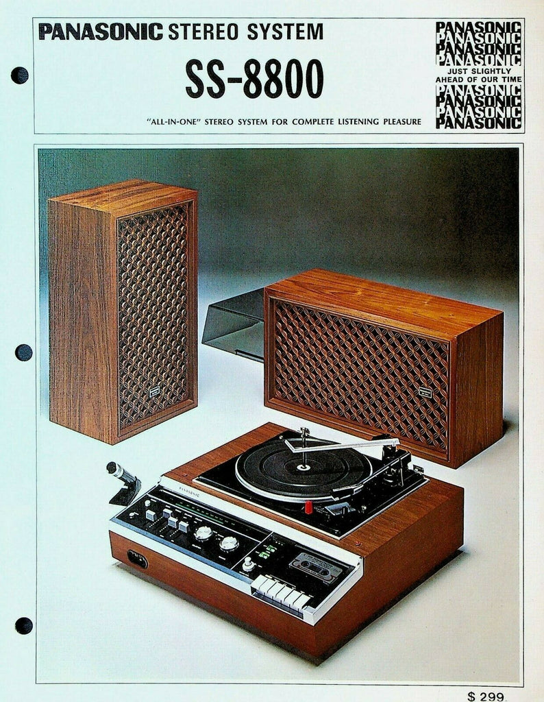 Panasonic Stereo System SS-8800 Advertising Brochure