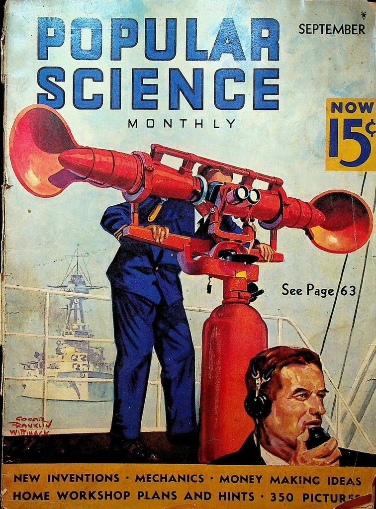 Popular Science Monthly September 1937 Edgar Franklin Wittmack Knives Insects