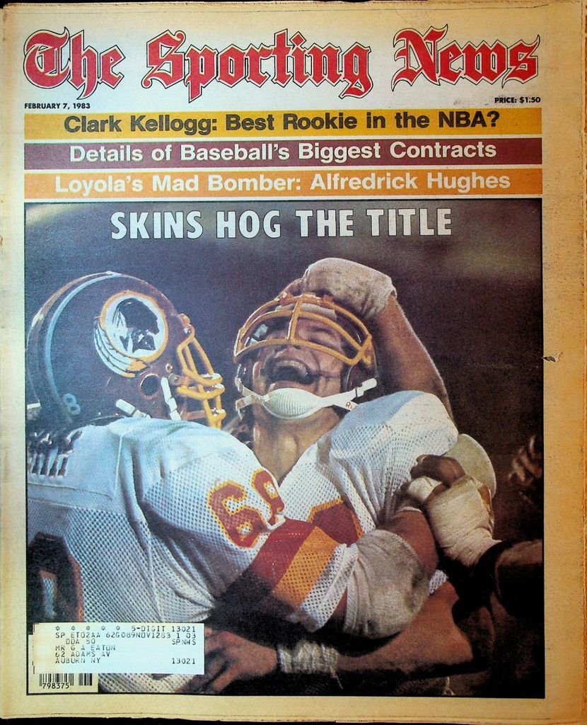 The Sporting News February 7 1983 Super Bowl Clark Kellogg Alfredrick Hughes