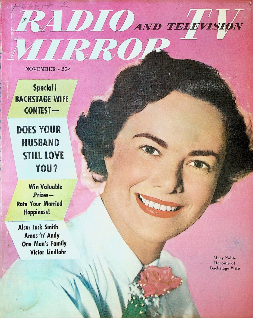Radio & Television Mirror November 1950 Mary Noble Jack Smith Claire Niesen