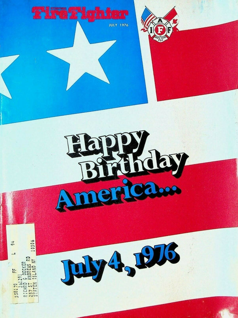 International Firefighter Magazine July 1976 Bicentennial USA Denver