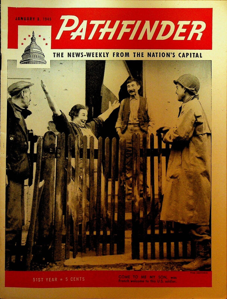 Pathfinder Magazine January 8 1945 WWII Frank McHugh June Clyde Mary Bryan