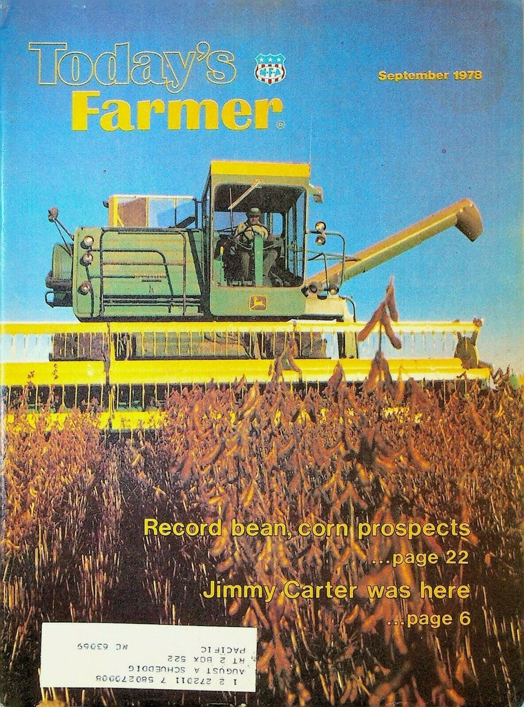 Today's Farmer Magazine September 1978 Jimmy Carter Ronnie Flatt