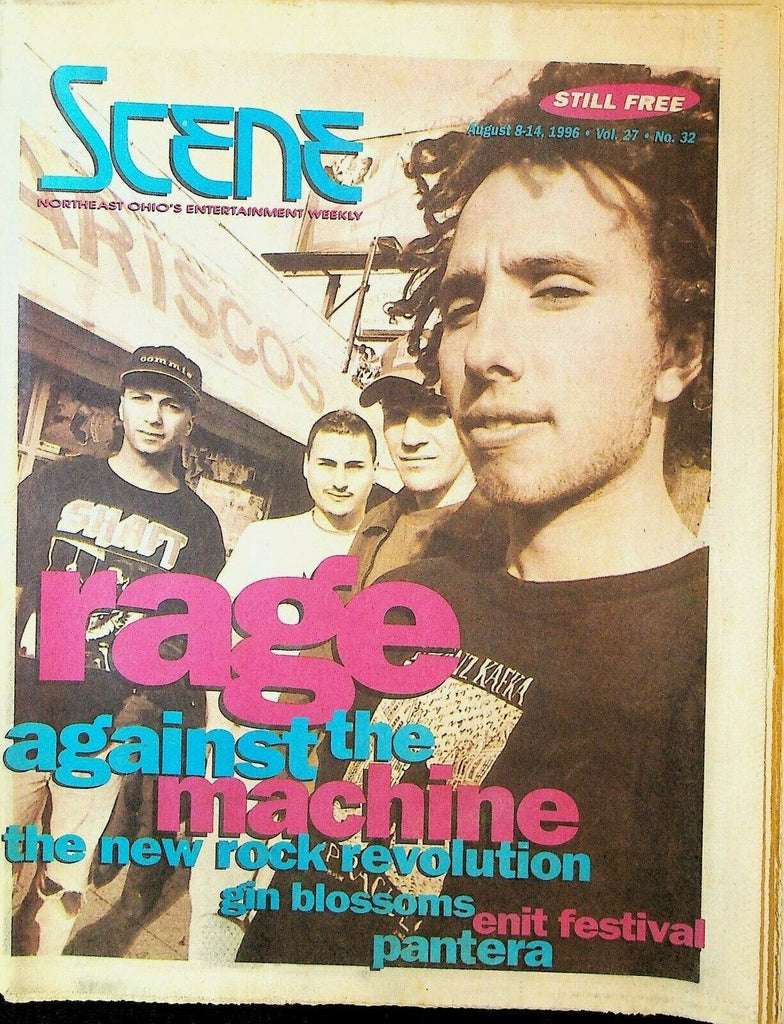 Cleveland Scene Magazine August 8 1996 Rage Against the Machine Pantera