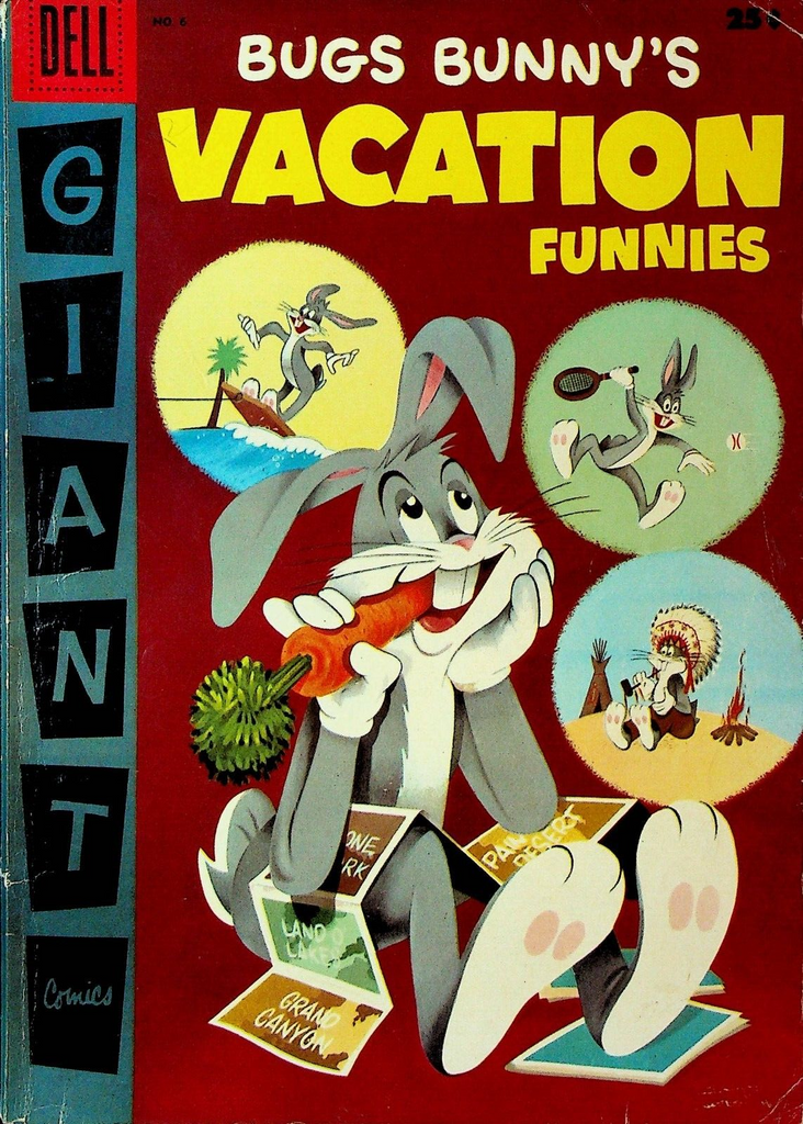 Bugs Bunny Vacation Funnies 6 1956 Dell Comics