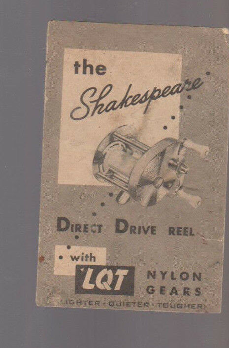 Shakespeare Direct Drive Real with LQT Nylon Gears Brochure 1950s