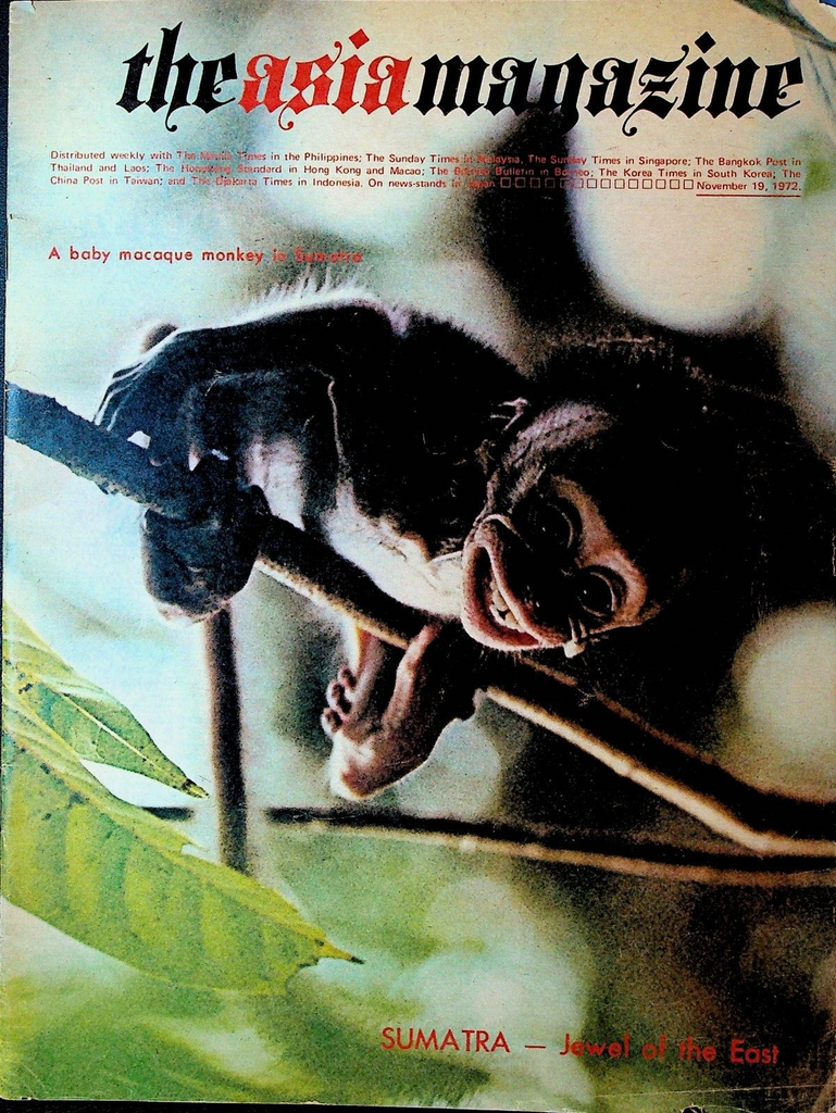 The Asia Magazine November 19 1972 Sumatra Cat Street Hong Kong Matthew Kurian