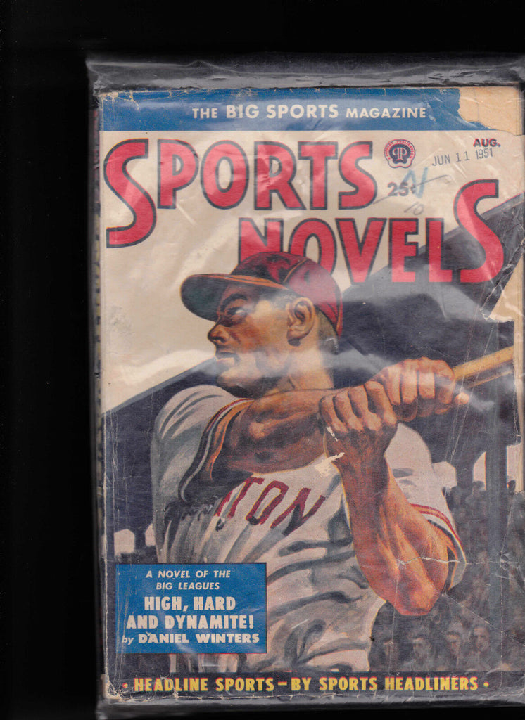 Sports Novels Pulp August 1951 Baseball Cover Daniel Winters
