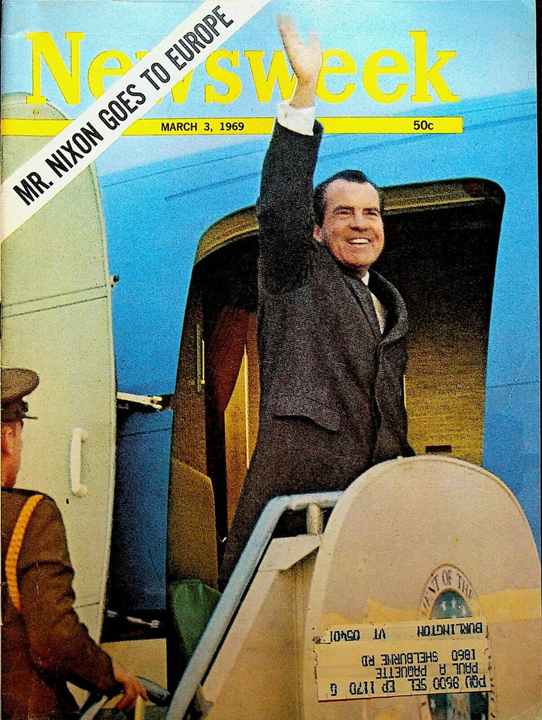 Newsweek Magazine March 3 1969 Malcolm X Graham Kerr China Kurt Vonnegut